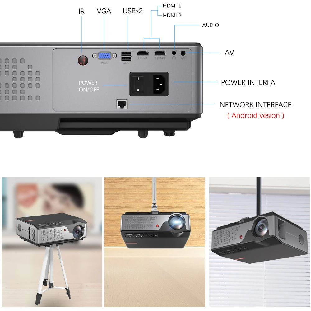 Проектор Touyinger Full HD 1080P RD826 TD96 Android Wi Fi светодиодный проектор Родной 1920x1080P 3D