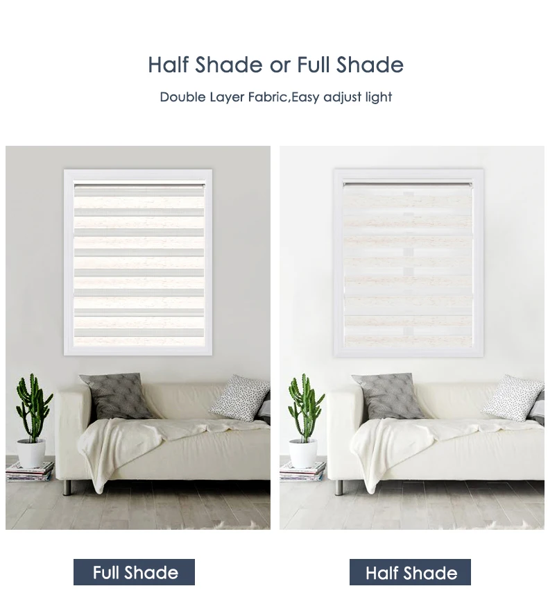 SUNFREE настраиваемый размер полосатые жалюзи двухслойные дневной свет тканевые