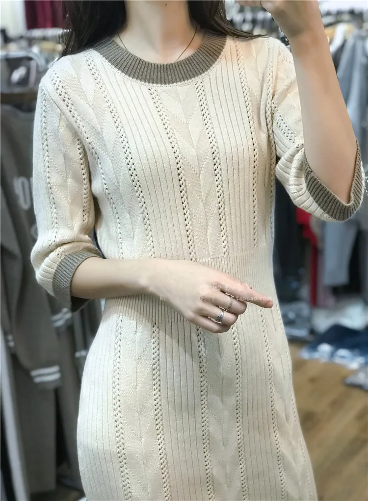 Vestidos mujer, платье из натуральной шерсти, Vadim, Кашемировое вязаное платье, женская мода, с длинной талией, цветная подходящая сумка, бедра, новинка