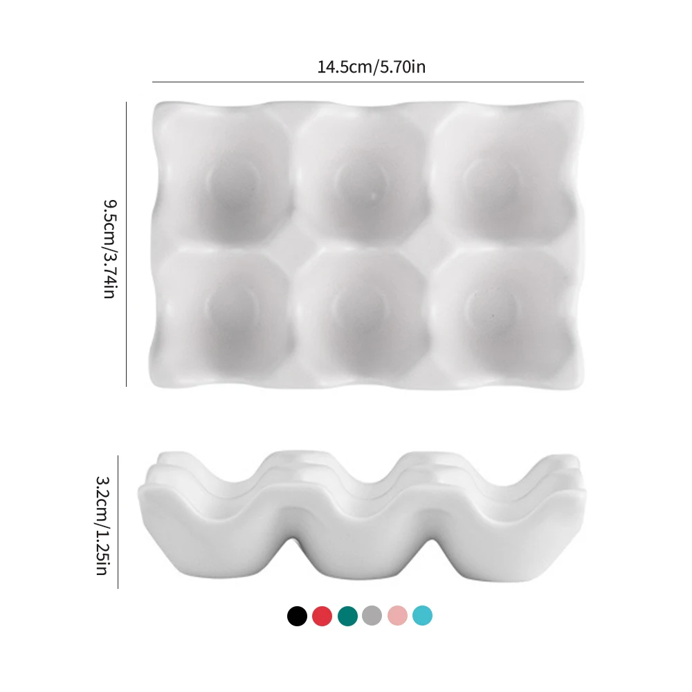 

Egg Tray Non-Slip Ceramic Egg Box Refrigerator Shockproof Egg Tray Rack Storage Box Kitchen Storage Family Storage Organizer