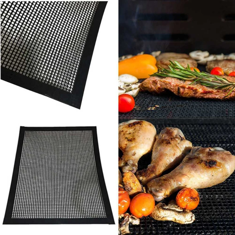 Outdoor Barbecue Mat High Temperature Non-stick Pad Grill Fish Meat BBQ Roast 1pc |
