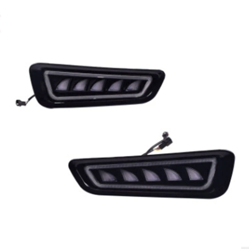 

1 Set of Fog Lights with Blue/White LED Daytime Running Lights Amber Continuous Turn Signal for Ford F150 Raptor