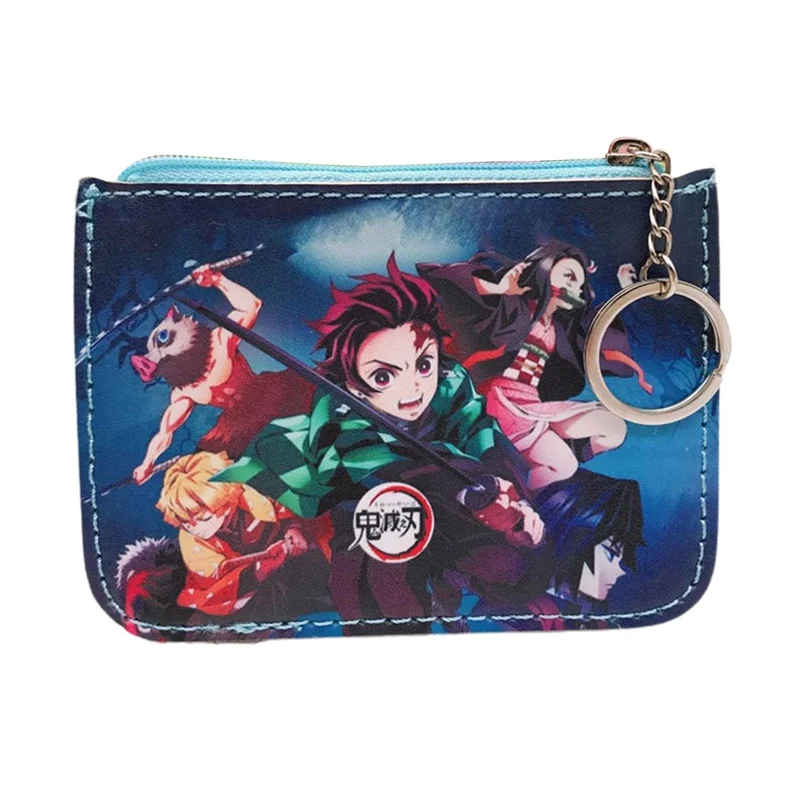 

Anime Demon Slayer Kimetsu No Yaiba Wallet Bifold Photo Card Holder PU Leather Student Boys Girls Cartoon Purse