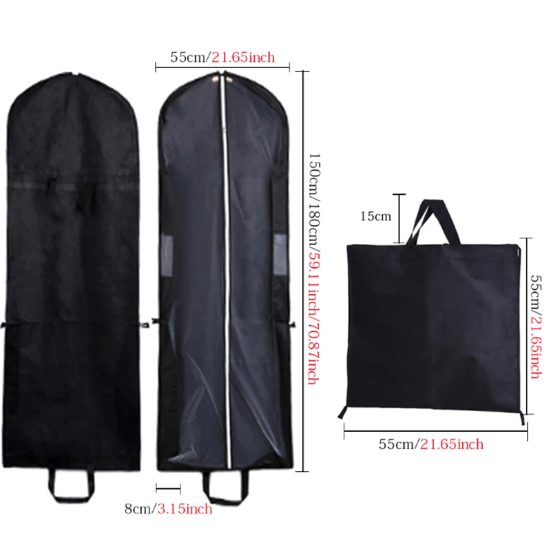 

Non-Woven Wedding Dress Dust Cover Clothing Storage Bag Foldable Dual Purpose Handbag