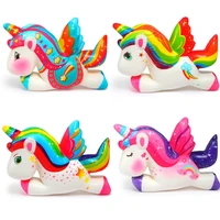 kawaii colorful unicorn pegasus squishy slow rising bread scent soft squeeze toy stress relief simulation fun for kid xmas gift