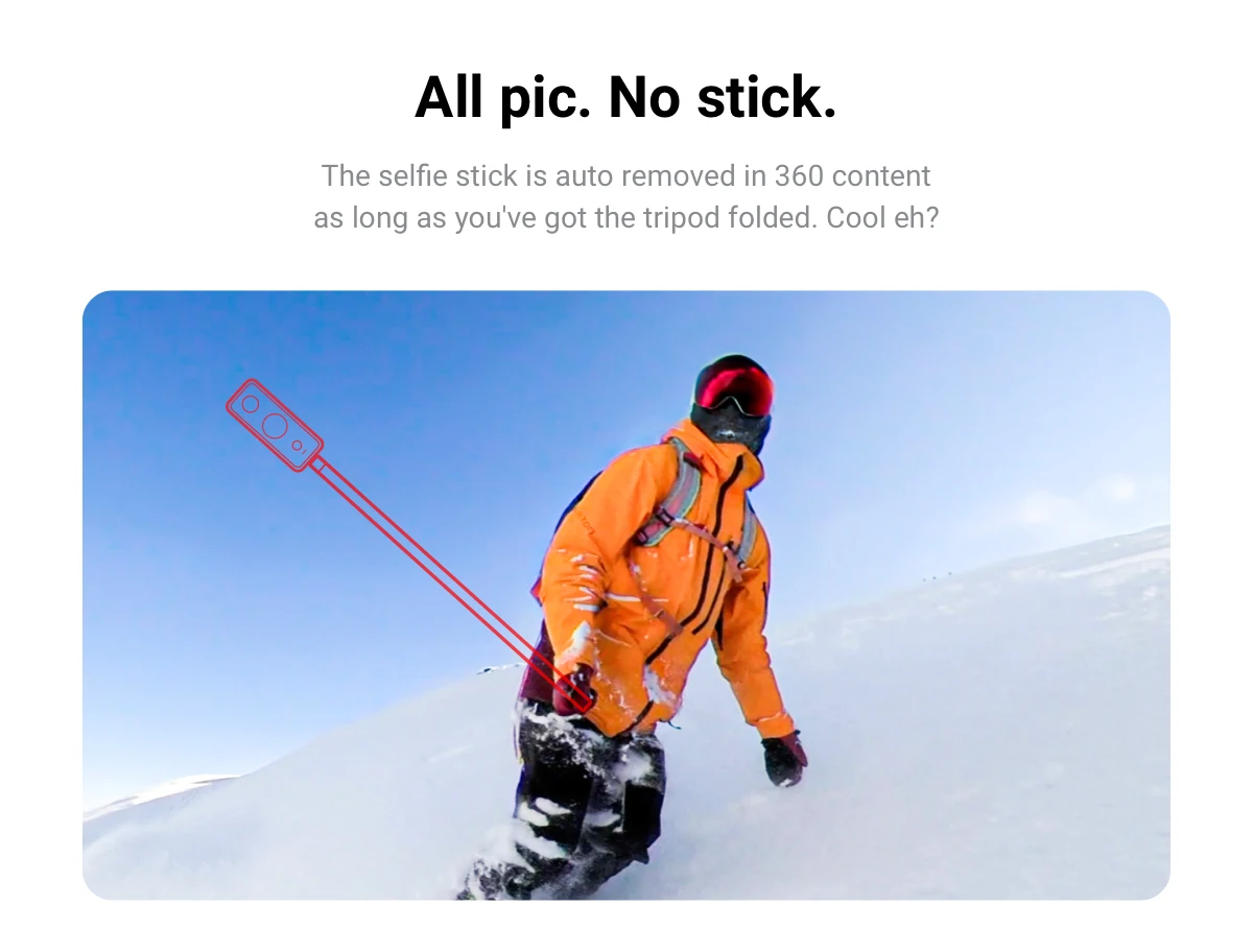 Невидимая селфи палка Insta360 2 в 1 + аксессуары штатив для GoPro Hero 9 8 7 6 5 4 3 hero9 hero8