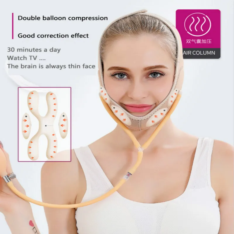 Ремень для подтяжки лица V образный пояс похудения и потери веса щек подбородка