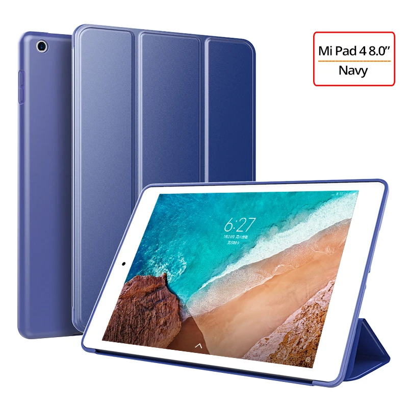 Чехол для Xiaomi mi Pad 4 Ультра тонкая откидная подставка силиконовая Мягкая задняя крышка для Xiaomi mi Pad 4 8,0 Tablet Funda mi Pad 4 Smart Case