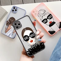 girl boss women coffee phone case for iphone x xs max xr se 2020 12 11 13 pro max 7 8 6s plus fashion lady high heel hard covers