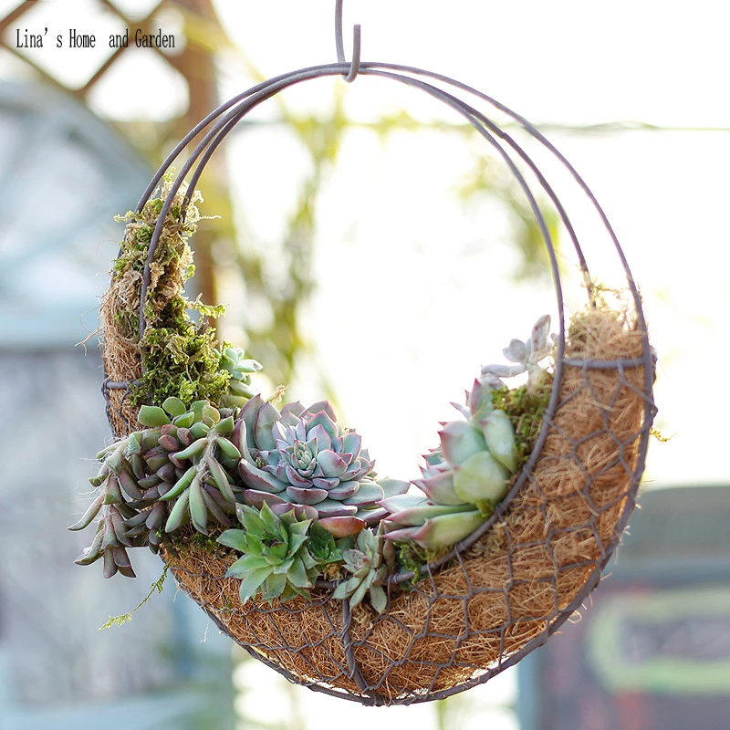 Креативный винтажный металлический плантатор с лунным дизайном для улицы | Дом и