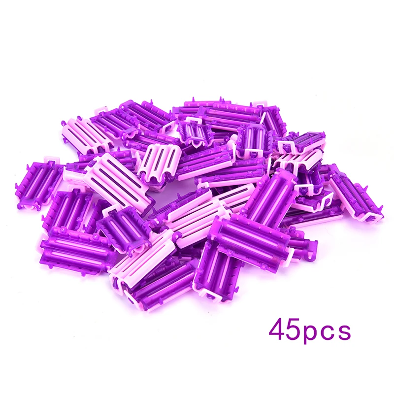 

45pcs Hair Rollers Root Fluffy Clamps Wave Perm Rod DIY Bars Corn Clips Hair Curler Curling Curlers Styler for Women Girls