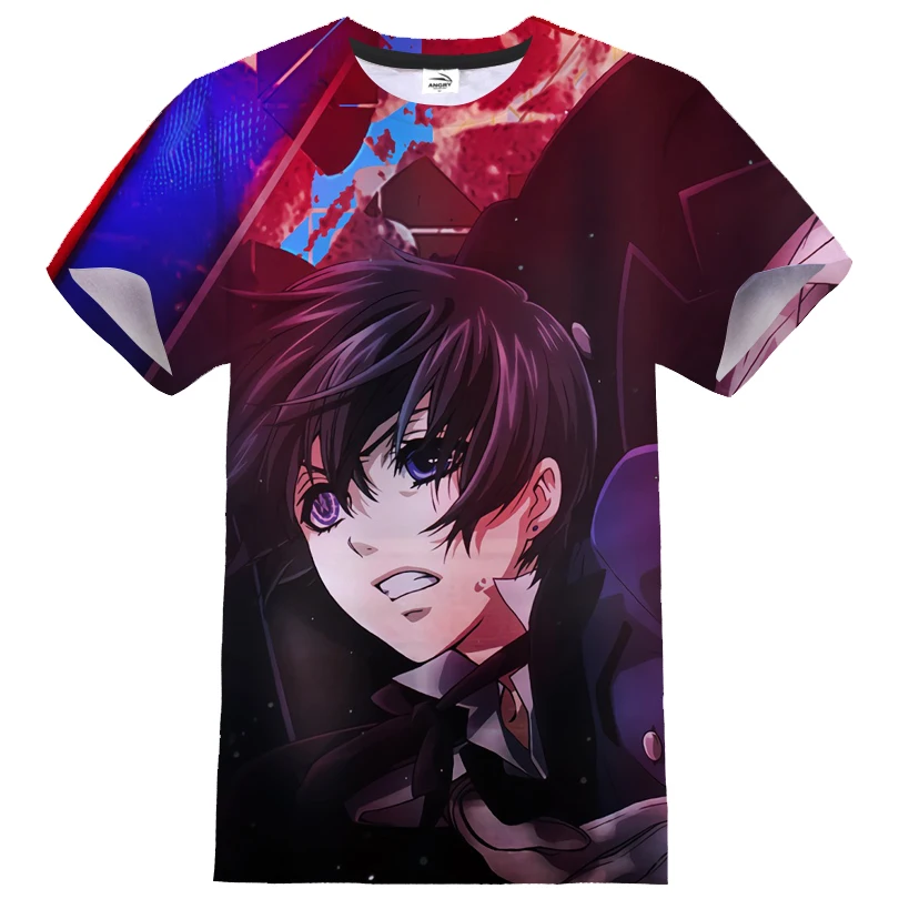 New Black Butler T-shirt Anime 3D Print Men Women Hip Hop Streetwear Sport Casual Tshirt Fashion O-Neck Short Sleeve Shirt Tops | Мужская
