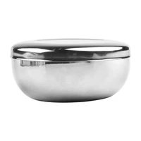 1pcs korean stainless steel rice bowls dish korea warm bowl traditional bowl with cover stainless steel bowls kitchen tableware
