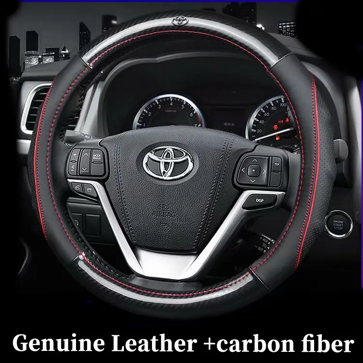 Чехлы на руль из натуральной кожи для Toyota Innova Noah Prius Land Cruiser Prado Sienna Rush Alphard