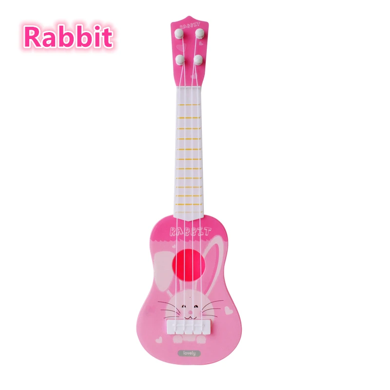 36cm Rabbit 39 см/44 см мини-укулеле игрушечная гитара Детские Классические игрушки Симпатичные Хлопушка образовательные игрушки развитие детей подарок на день рождения - Цвет: 36cm Rabbit