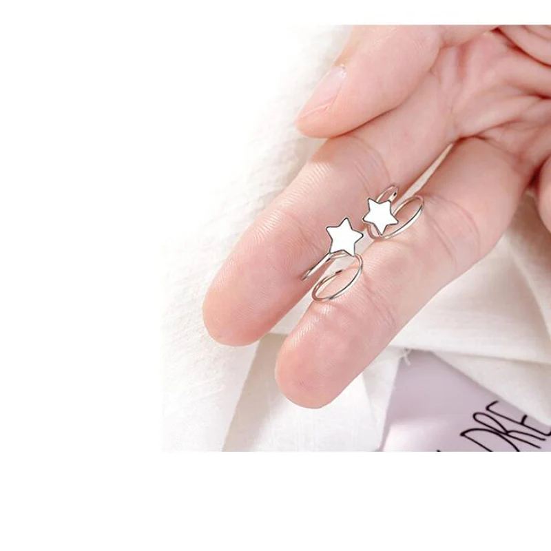 Новые минималистичные серьги в виде звезд весенние Вращающиеся Серьги