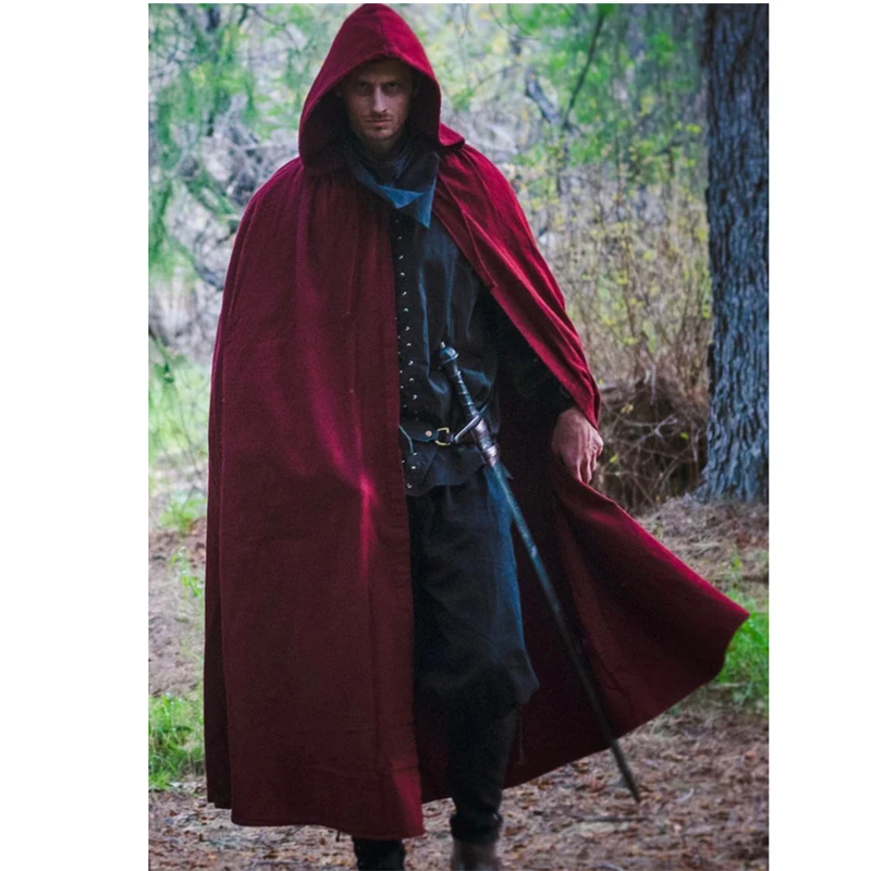 Cosplay Costumes Carnival Party Halloween Feast Middle Ages Cloak Hooded with Clasp Medieval Vintage Masquerade |