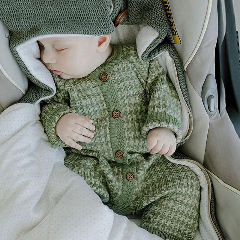 Осенний вязаный для новорожденных одежда хлопок на осень и зиму детский