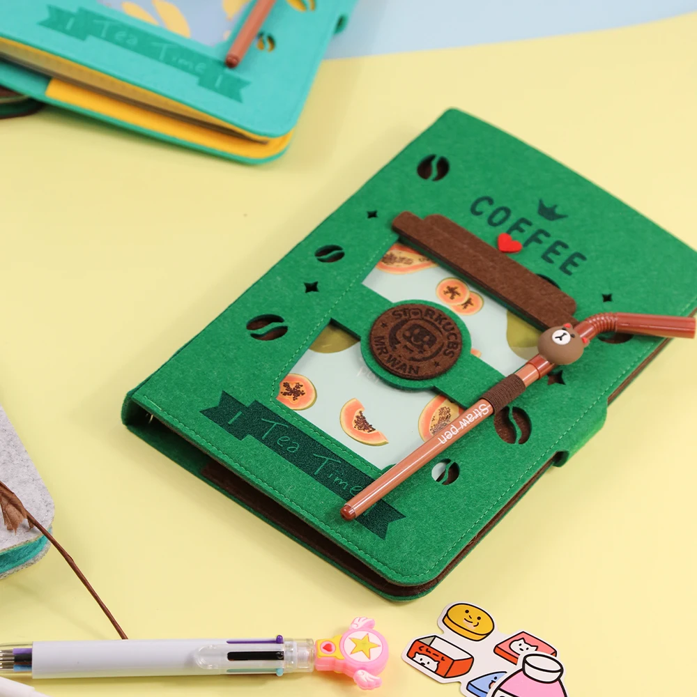 А5 планер блокнот металлическая папка Бесплатная ручка школьный войлочный