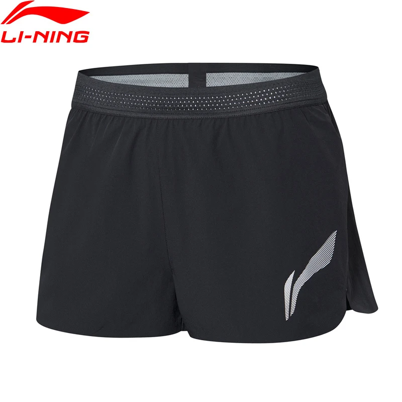 Li-Ning мужские спортивные шорты для бега, 86% нейлон, 14% спандекс, Стандартная посадка, Удобная подкладка, дышащие спортивные шорты AKSP131 MKD1637
