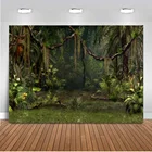 Фон для фотосъемки лес джунгли фон для фотостудии украшение на день рождения десертный стол Баннер зеленая ладонь Tree4902