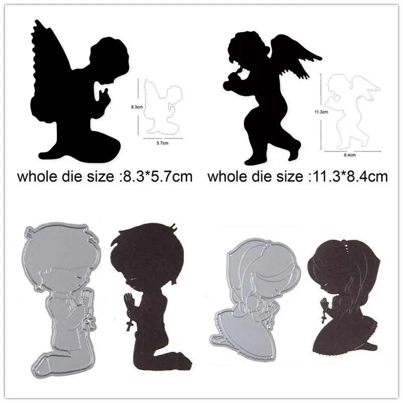 

Metal Cutting Dies Cut Mold Prayer Boy Girl Angel Decoration Scrapbooking dies Paper Craft Knife Mould Blade Punch Stencils dies
