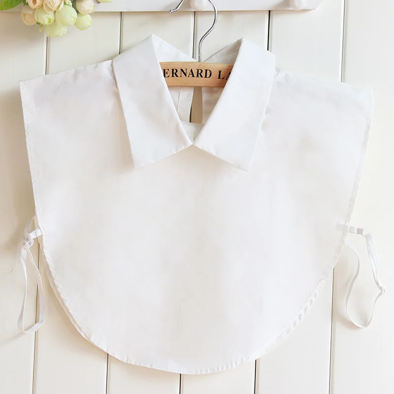 Ложный воротник галстук для женщин однотонный подвеска лацкан украшение крючком