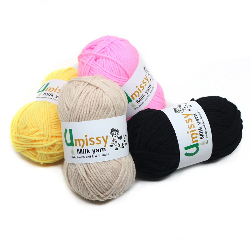30 шт. оптовая продажа пряжа для ручного вязания из молочного хлопка мягкая теплая