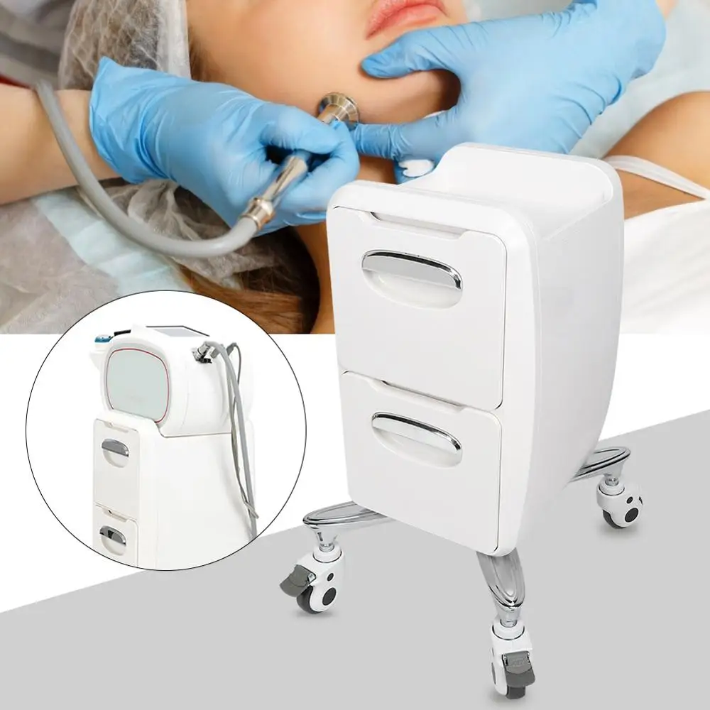 2 яруса салон Алюминий рулонная тележка для хранения инструментов лоток