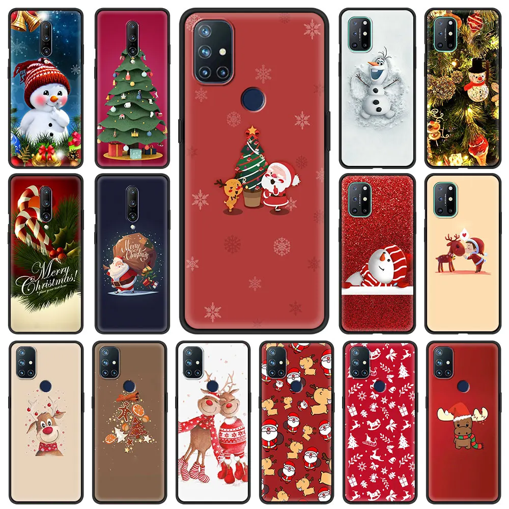 

Christmas Santa Reindeer Tree Cell Phone Case for OnePlus 8 Nord N10 N100 8T 7 8 7T 9 Pro 5G 6 6T Cover for 1+ 8Nord5G Shell