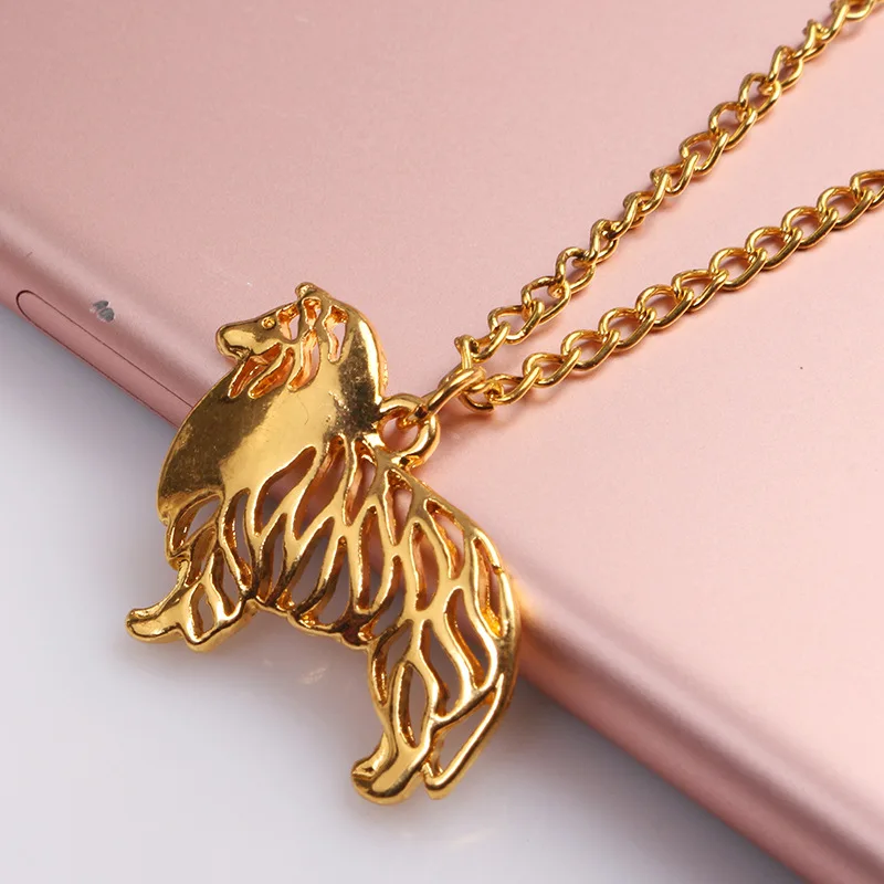 Европейский и американский тренд Новый овчарка позолоченное ожерелье Маленькая
