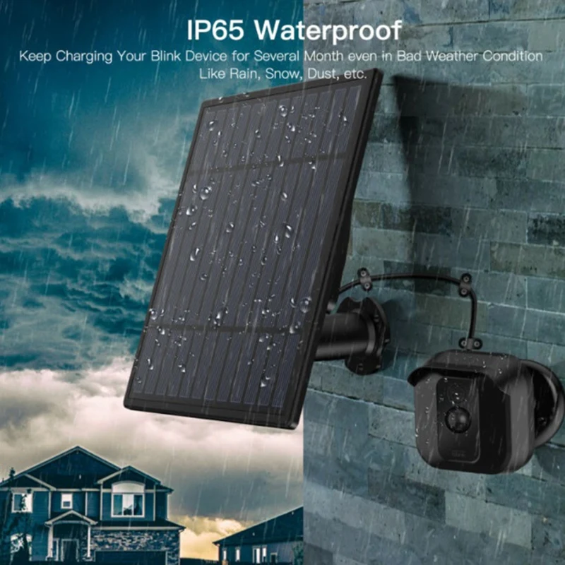Панель солнечных батарей для камеры безопасности 5V настенное крепление наружная