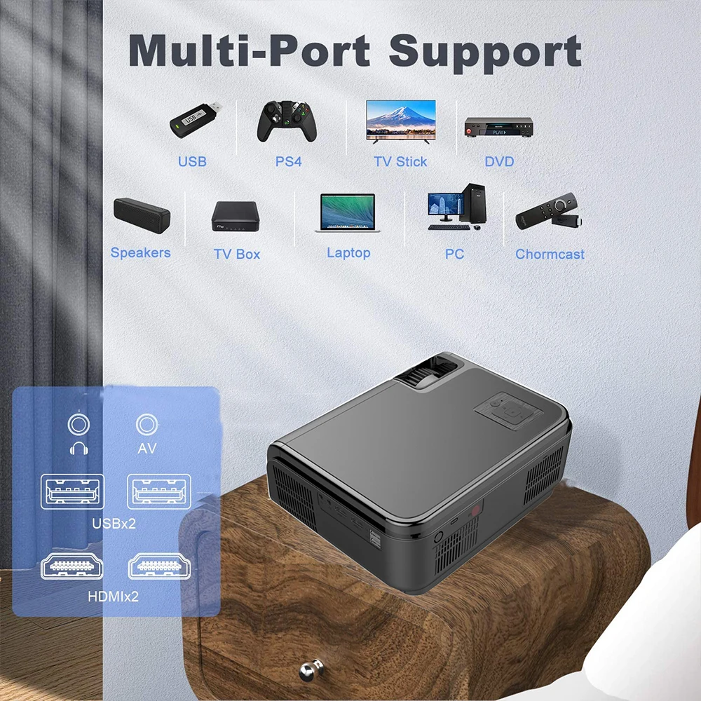 Проектор CRENOVA C50 Full HD 4K 1920x108 0P LCD Smart Android Wifi LED Видео Домашний кинотеатр 1080P проектор