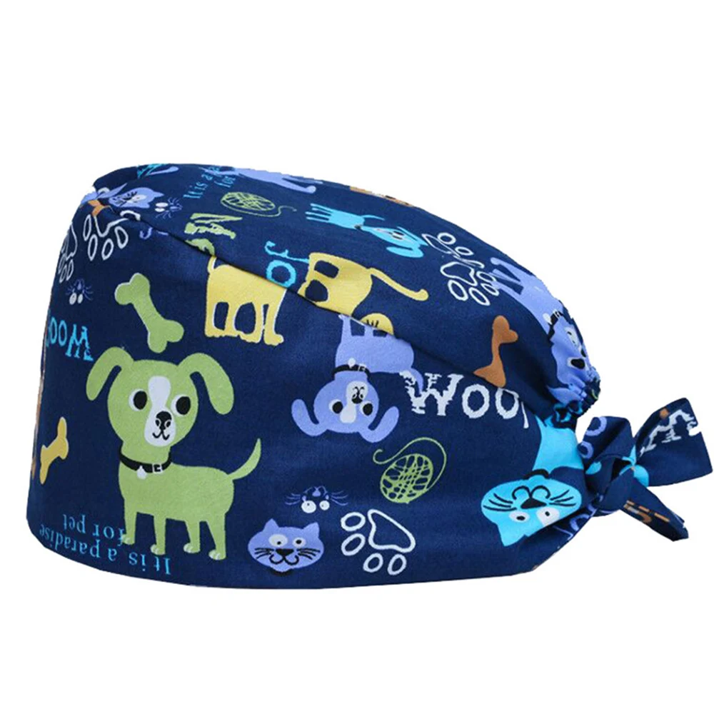 Шапка с рисунком кошек и собак шапка принтом для ветеринара ухода за ребенком