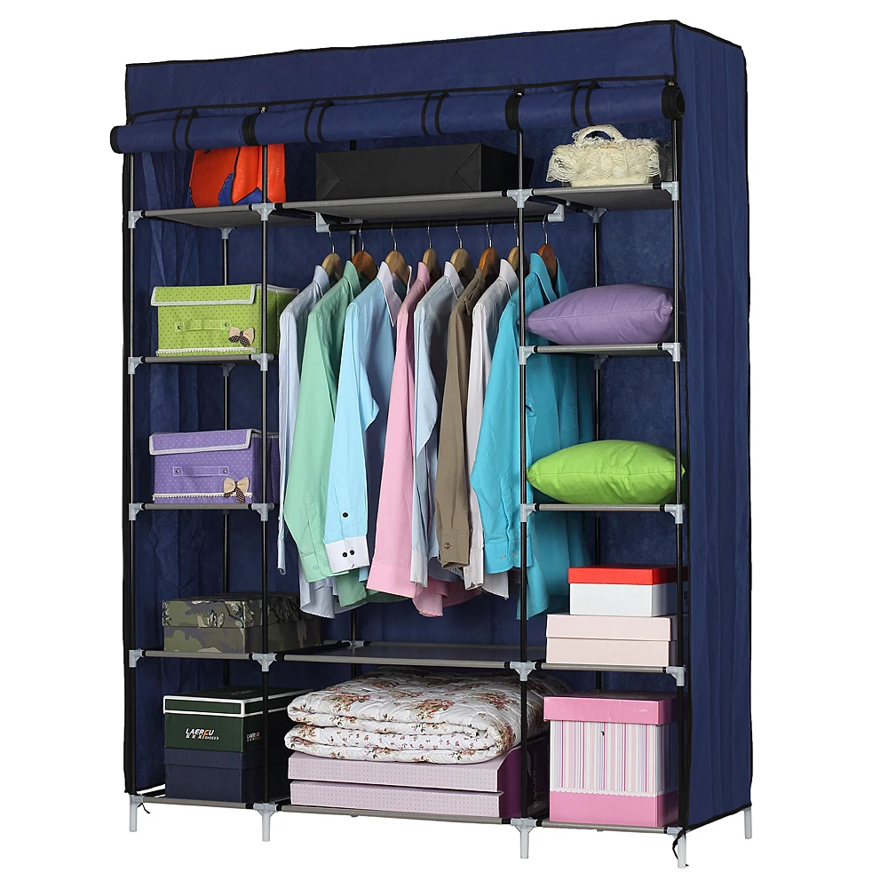

5-Layer Wardrobe Portable Closet Storage Organizer Clothes Non-woven Fabric Wardrobe with Shelves Store Only Ship to US
