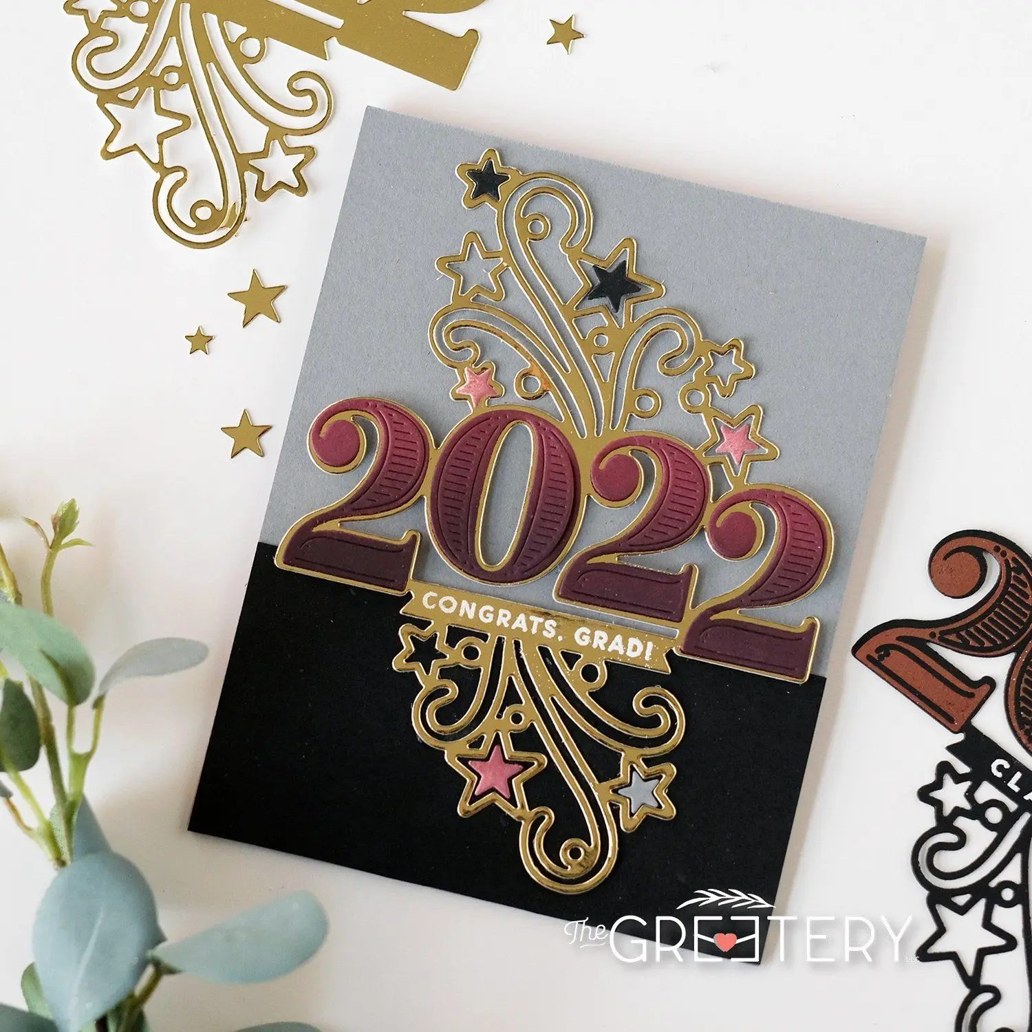 Новый шаблон для тиснения год выпуска 2022 металлическая резка Горячая фольга