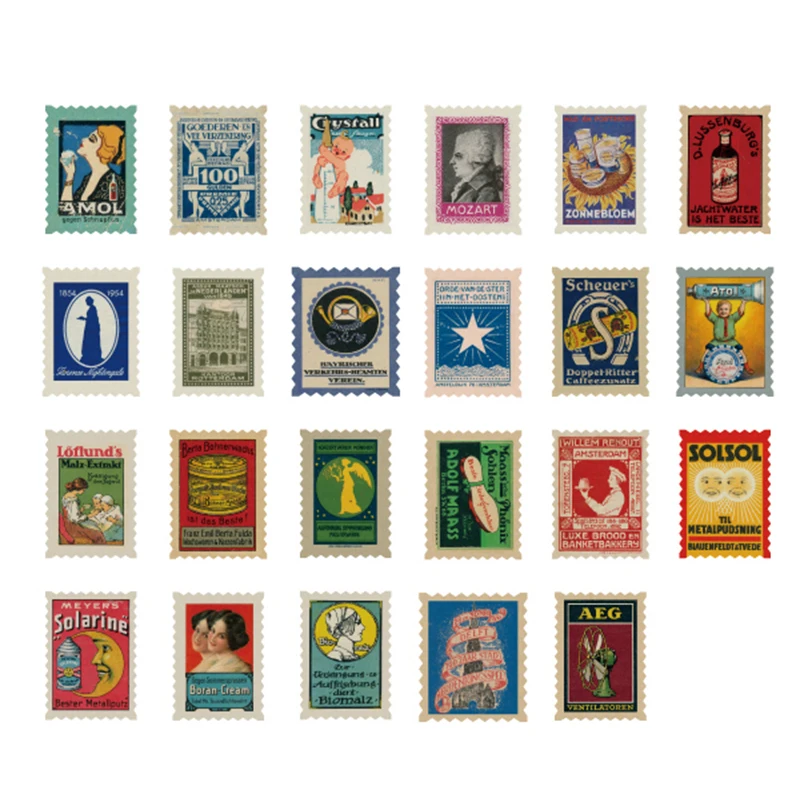 46 pcs/box Vintage Antique old stamps Bullet Journal Decorative Washi Stickers Scrapbooking Stick Label Diary Album | Дом и сад