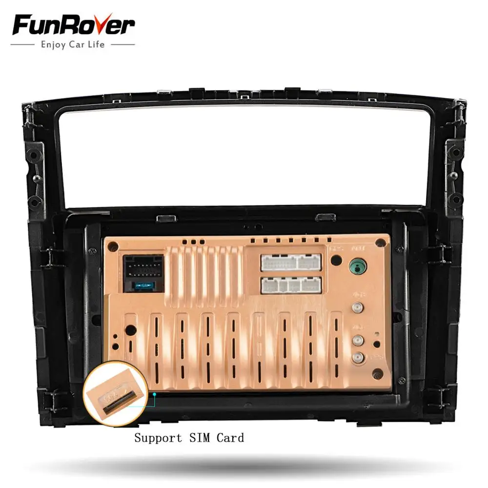 Автомобильный мультимедийный dvd плеер Funrover 8 ядер 2 din Android 9 0 для Mitsubishi Pajero V97 V93 2006