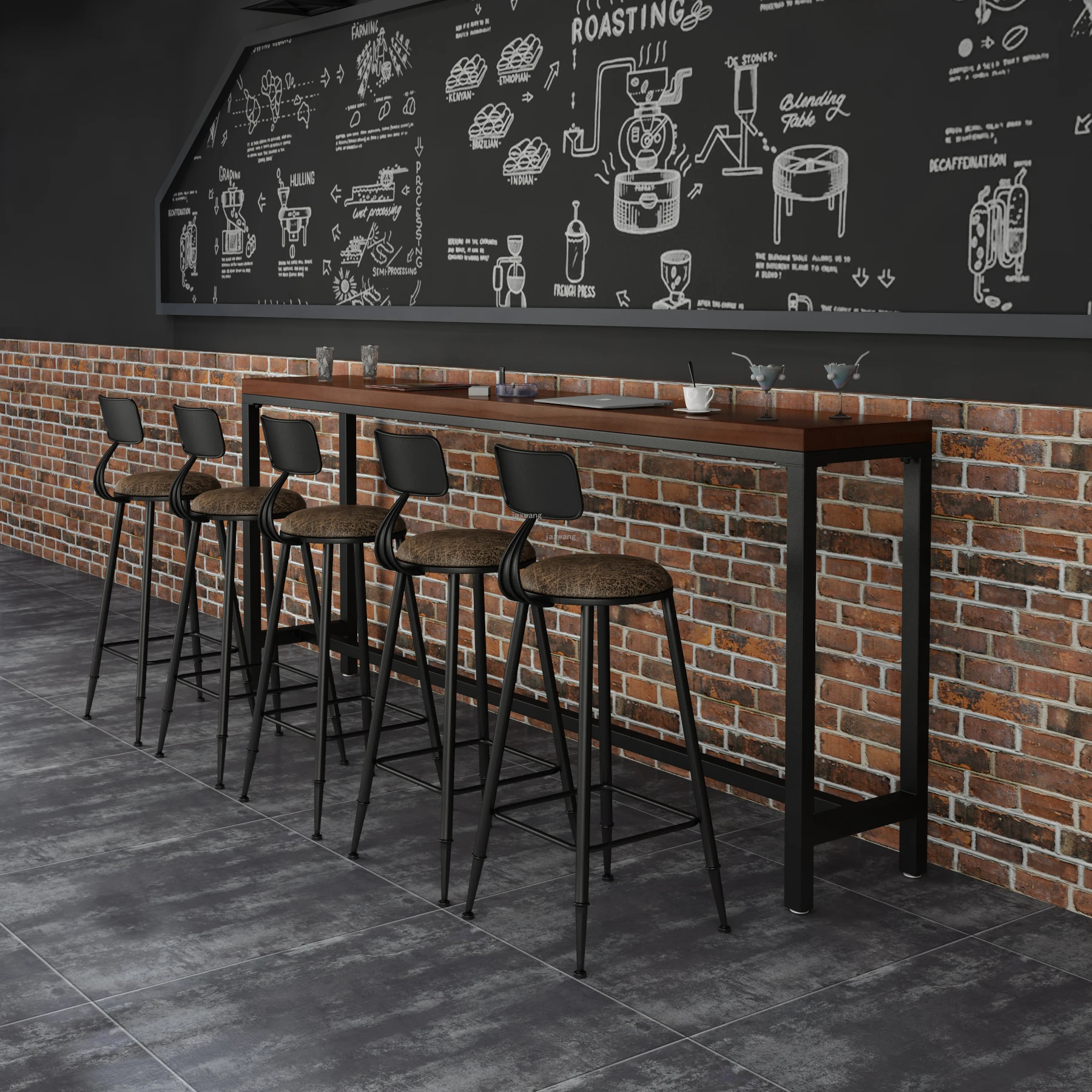 Креативный твердый вертикальный стол и стул для кафе |