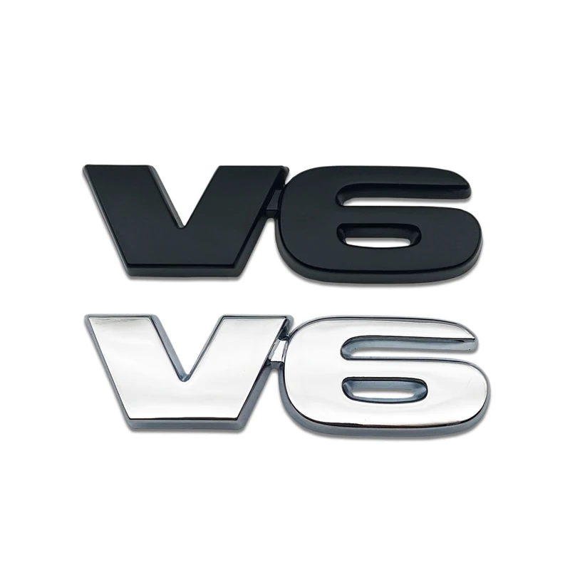 

Metal Car Trunk V6 Engine Sticker Emblem SUV Coupe Door Fender Badge Sports Decal