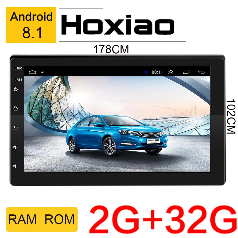 Автомобильный мультимедийный плеер 2 Din Android 8 1 универсальный GPS навигатор Bluetooth Wi