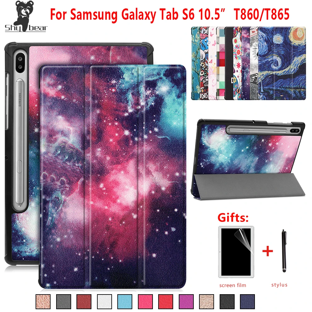 Магнитный чехол для samsung Galaxy Tab S6 10 5 2019 складной книжка &quot SM T860 T865 планшета|Чехлы