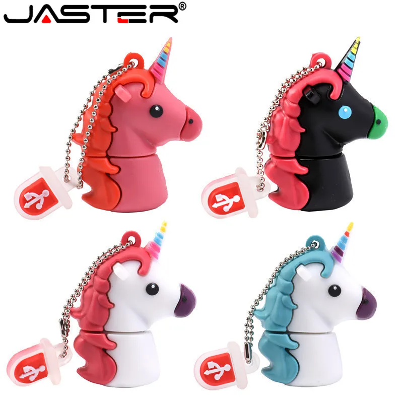 Силиконовый USB-флеш-накопитель JASTER в виде единорога 32 ГБ 64 16 водонепроницаемый