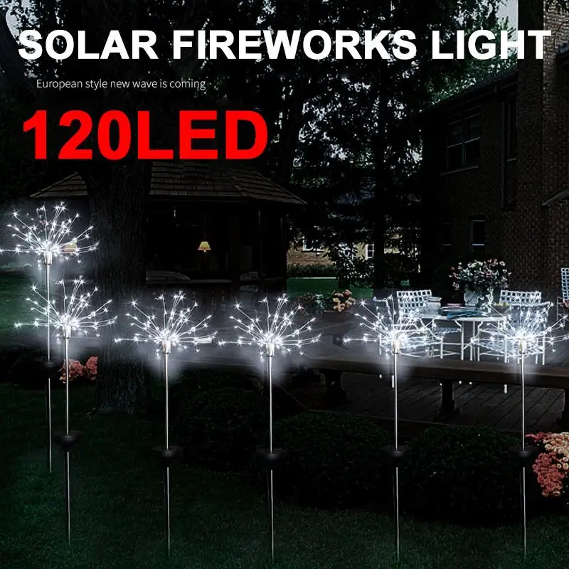 

Solar Energy Festival Landscape Lamp Fairy Bouquet Dandelion Lights Solar Fairy Light Creative Firework String Light Wedding