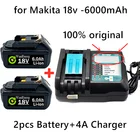 Перезаряжаемая литий-ионная батарея BL1860 18 в 6000 мАч для Makita 18 В батарея BL1840 BL1850 BL1830 BL1860B LXT 400