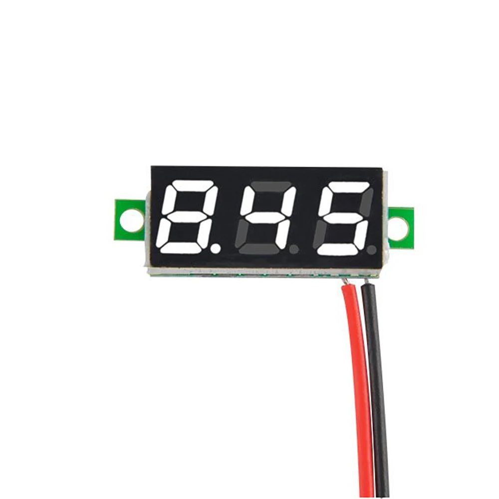 DC 0-100V 2 Wire 0,28 дюйма постоянного тока 0-100 в 3,5-30 в 2 3 провода мини Манометр вольтметр светодиодный дисплей цифровой Панель вольтметр детектор монитор - Цвет: DC 0-100V 2 Wire