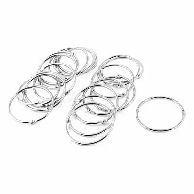 

20pcs Scrapbooking Metal 2.2" Outside Dia Loose Leaf Binder Ring Keyring