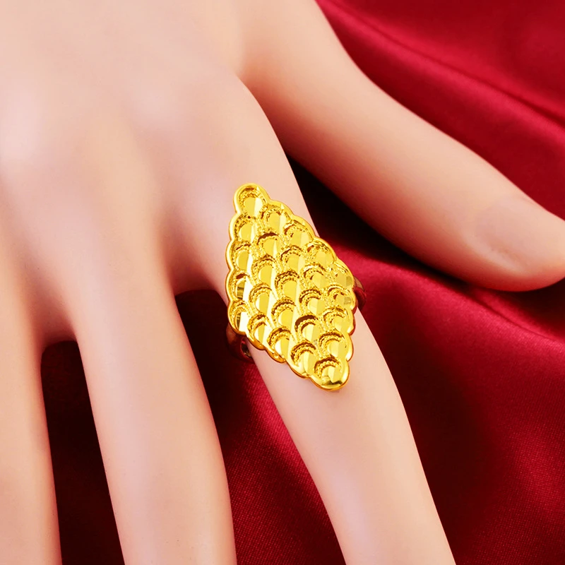 Обручальные кольца GP желтого золота для женщин геометрическое кольцо Женское