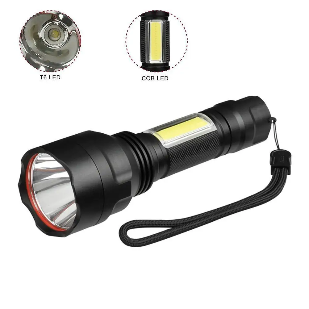 Super Bright COB LED Flashlight Portable Torch Outdoor Light 18650 Mini | Лампы и освещение