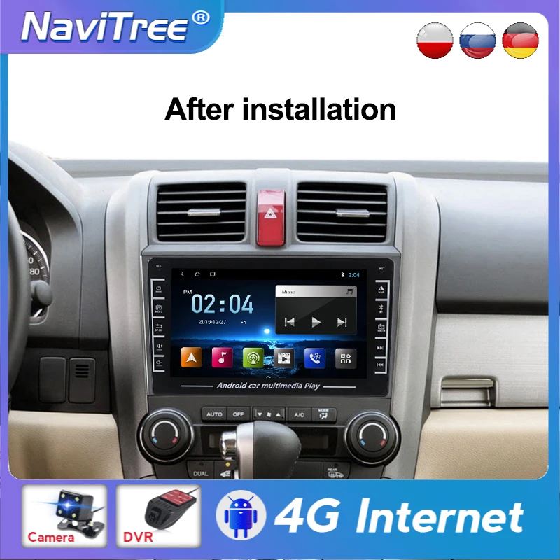 Автомагнитола на Android мультимедийный плеер с GPS 2 Din для Honda CRV CR V 3 2006 2007 2008 2009 2010 2011